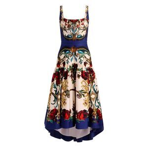 Alice+Olivia Women Printed Midi Dress